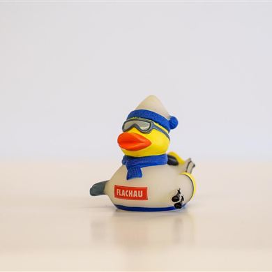 Quitsche-Ente Skifahrer