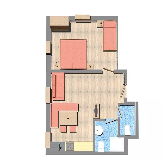 2-Raum-Appartement Typ D