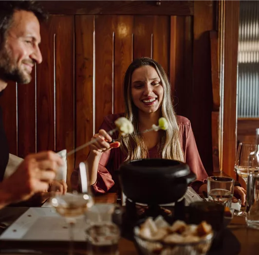 Abendessen im Fonduerestaurant Ennshof