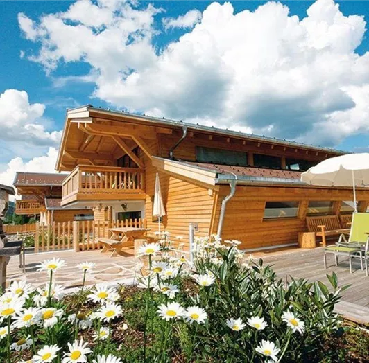 Alpin Chalet summer terrace with barbecue