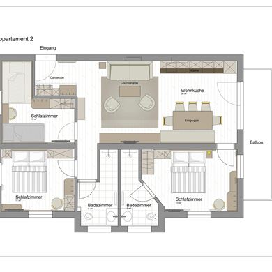 Apartment Aufteilung