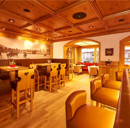 Der gemütliche Bar und Lobby Bereich.