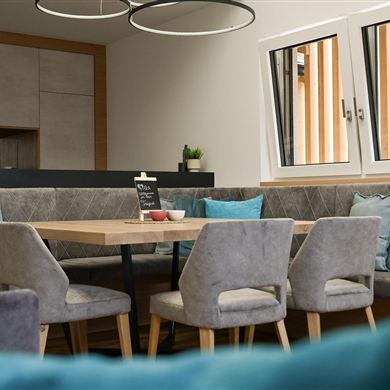 Küche, Wohnbereich, Esszimmer