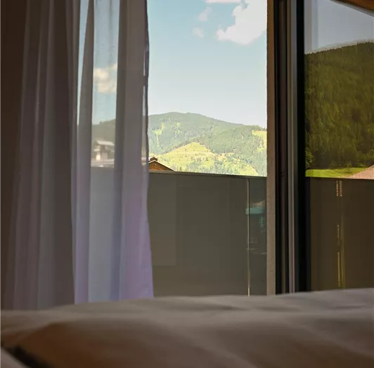 Blick aus dem Fenster beim Aufstehen