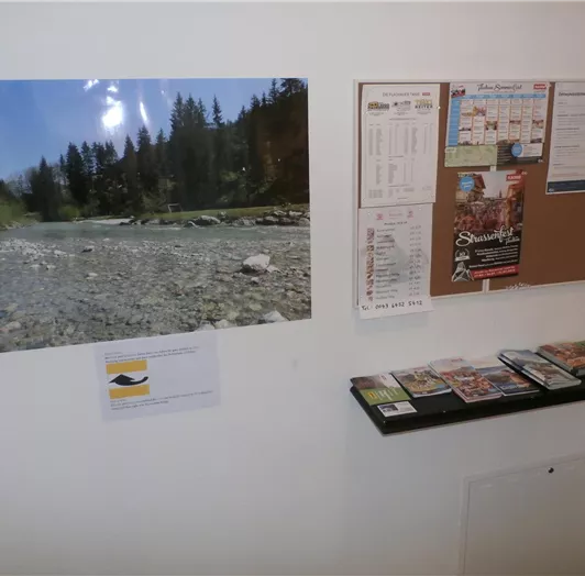 Eingangsbereich mit Infomaterial