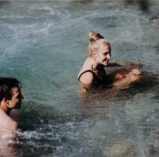 Eisbaden in der Enns