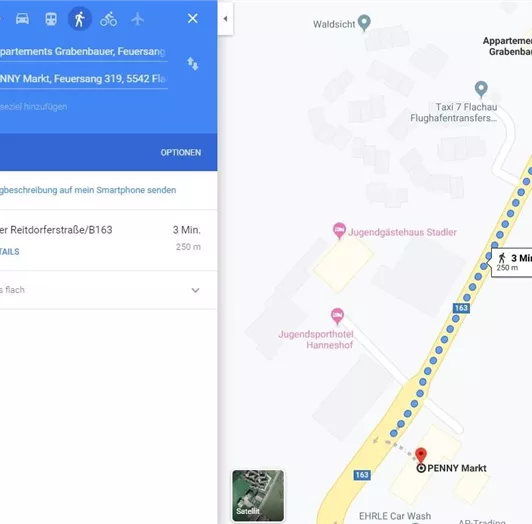 Entfernung zum Supermarkt (zu Fuß)