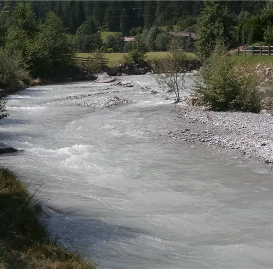 Fluss direkt hinter dem Haus in ca 70 m erreichbar