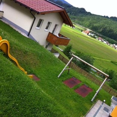 Garden play area next to chalet (in view)