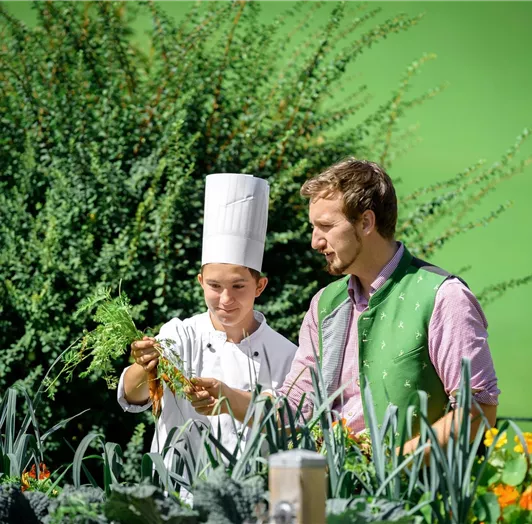 Im hauseigenen Kräutergarten wachsen die verschiedensten Kräuter für Küche und Bar.