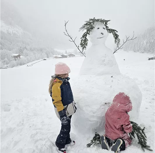 Schneemann bauen