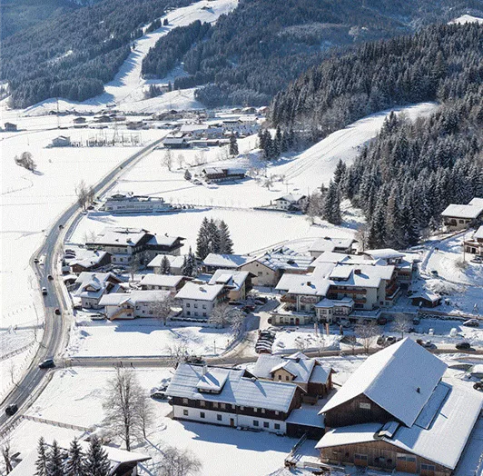 Schüttbach Luftansicht im Winter