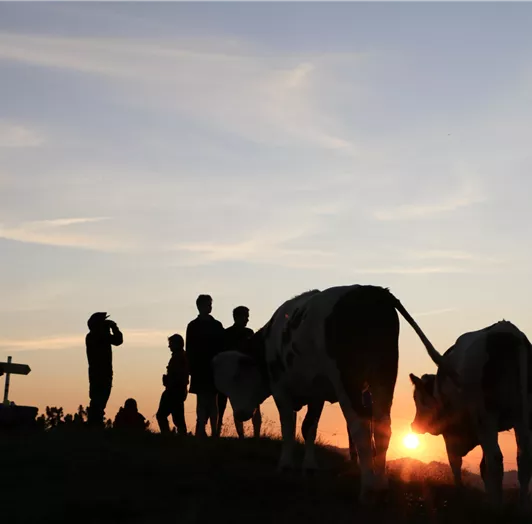 Sonnenaufgang am Berg