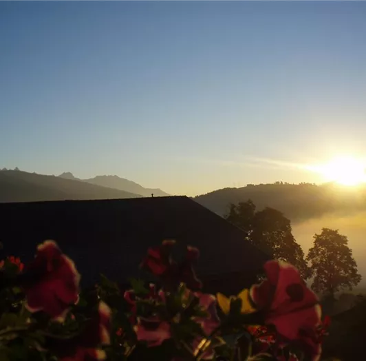 Sonnenaufgang Blick vom Appartement