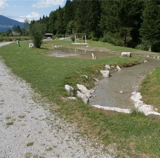 Spielplatz und Parkanlage hinter dem Haus