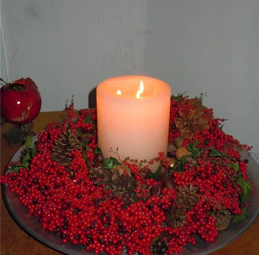 Weihnachtliche Dekoration Diele