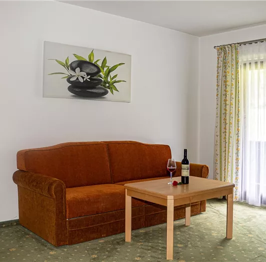 Die Zimmer sind mit modernem Bad, Couch und Fernseher ausgestattet. Alle Zimmer verfügen über WLan.