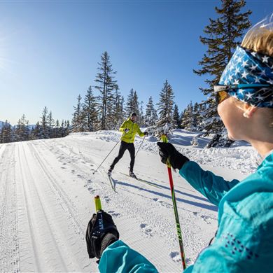 Langlaufen auf der Höhenloipe Rossbrand